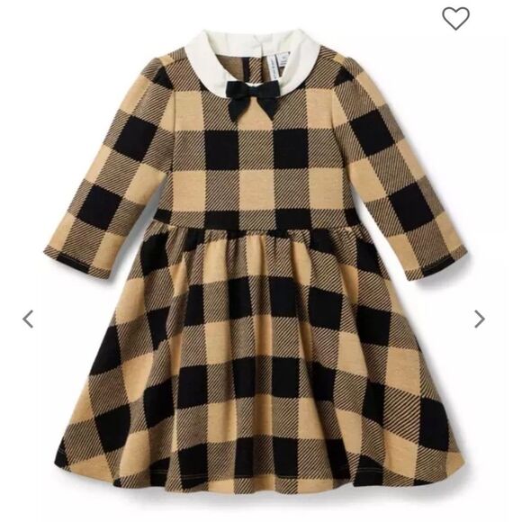 Janie and Jack Plaid Jacquard Dress Girls Size 7 - Picture 1 of 5